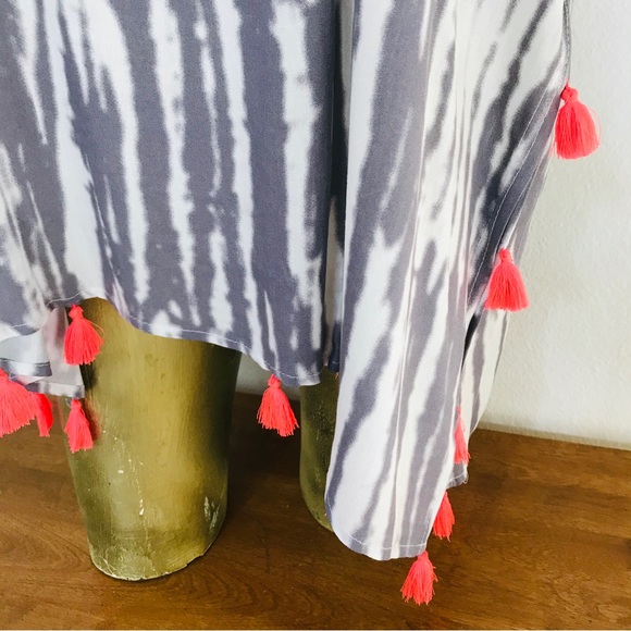 SURF GYPSY NWT Tasseled Boho SWIMSUIT COVER-UP Resort Cruise Dress Small - Picture 2 of 9